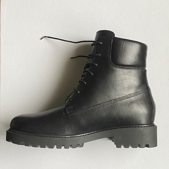 NWT TOTEME The Husky Leather Combat Boots - Sz IT 36(6) - Picture 6 of 16